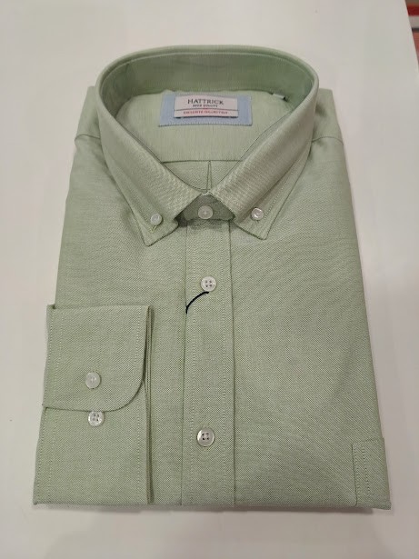 camisa lisa con bolsillo pistacho hattrick camisa lisa con bolsillo pistacho hattrick